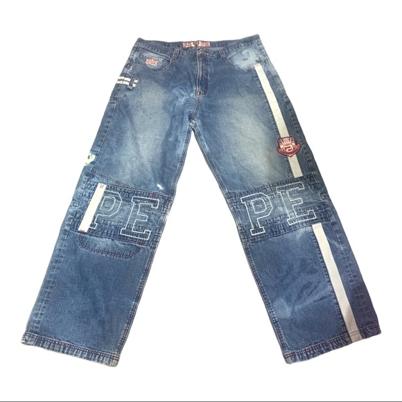 Pepe Jeans Jeans Mens Pepe Jeans Vintage Street Wear Bleach Splatter Patches Retro 4x33